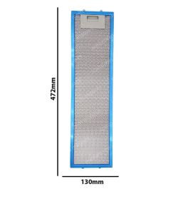 Davlumbaz 472mmx130mm Arka Ara 4,5 CM İki Tırnaklı Aspiratör Filtresi