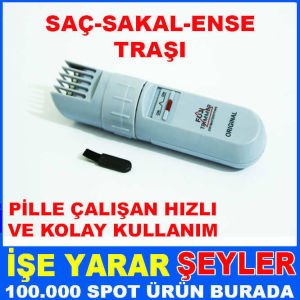 Kalem Pille Çalışan Ense Tıraşı Makinesi Ayarlı Mini Saç Sakal Traş Makinası,Pilli Tıraş Makinası