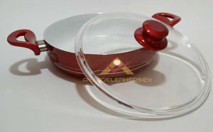 CAM KAPAKLI SERAMİK BASIK KARNIYARIK TENCERESİ