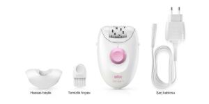 Hassas Başlıklı Ve Temizleme Fırçalı Tüy Alma Epilasyon Aleti