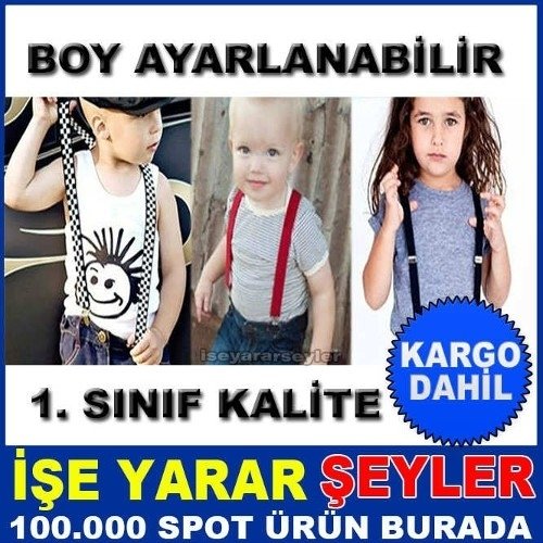 BOY AYARLI 3-14 YAŞ ÇOCUK PANTOLON ASKISI KD