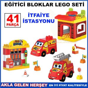 DEDE EĞİTİCİ OYUNCAK İTFAİYE İSTASYONU LEGO SETİ