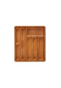8 Bölmeli Ahşap Görünümlü Kaliteli Kaşıklık 590x380Mm