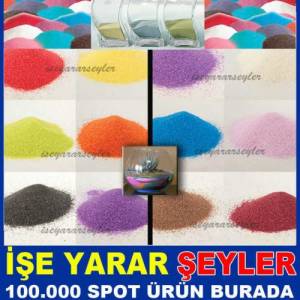 Vazoların Dekorasyonu İçin Quartz Renkli Kum