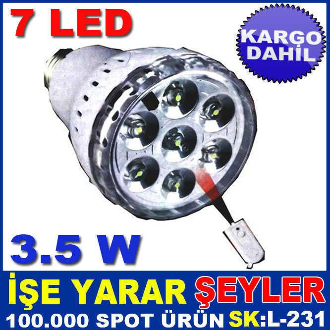 UZAKTAN KUMANDALI 7 LEDLİ TASARRUFLU AMPUL