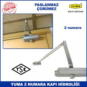 TSE Garantili Paslanmaz Çürümez 2 Numara Kapı Hidroliği - Kapı Yayı - 25-45 kg Kapılar İçin