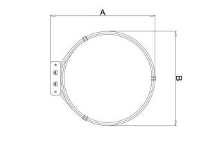 2600W Fırın Rezistansı K011 Ø6.5mm Ci-Ni 23x19cm Kaliteli Orjinal Paslanmaz Türk Malı Resistanz