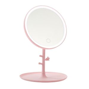 LED Işıklandırmalı Askılıklı Kurulumu Kolay Kozmetik Makyaj Aynası