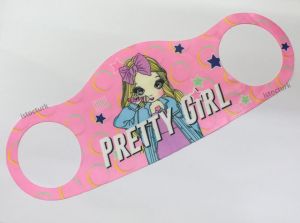 Kız Çocukları için Desenli Çocuk Maskesi Pratty TekTek Özel Ambalajda 2 ADET ALANA 3 ADET GÖNDERİLİR