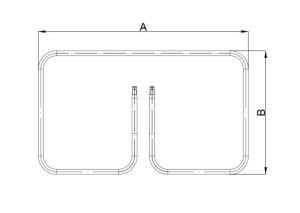 900W Tost Makine Rezistansı K023 Ø6.5mm Ci-Ni 24x15Cm Kaliteli Orjinal Paslanmaz Türk Malı Resistanz