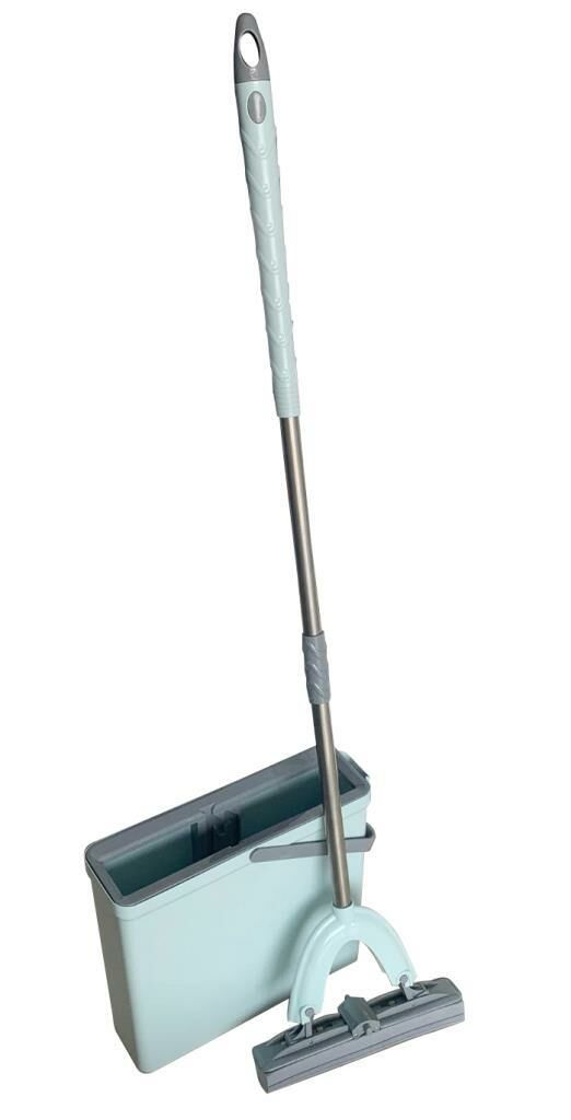 Microfiber Kelebek Paspas Süngerli PVA Slim Mop Kovada Sıkmalı Full Otomatik İnce Kovalı Set