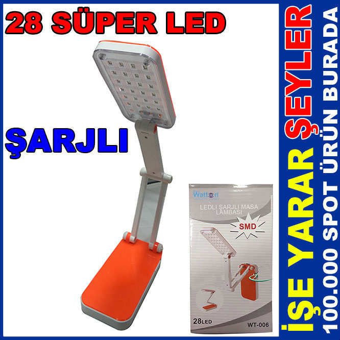 OYNAR GÖVDE 28 SÜPER LED ŞARJLI MASA LAMBASI