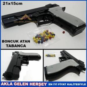 Boncuk fırlatan oyuncak tabanca 500 adet boncuk hediyeli şarjörlü oyuncak boncuk atan büyük tabanca