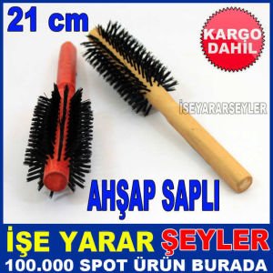 AHŞAP SAPLI DAYANIKLI SAÇ VE FÖN FIRÇASI KD