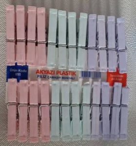 Yuvarlak Balkon Demirine Monte Gezer Makaralı Pratik Çamaşır Kurutma Askısı,24 Mandal+20 mt İp Dahil