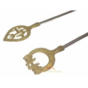 Pirinç Başlı Garantili Paslanmaz Çelik Kebap Şişi