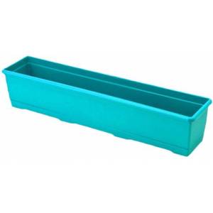 Plastikten Üretim 75cm Dikdörtgen Renkli Plastik Balkon Saksısı Rengarenk Çiçek Saksıları