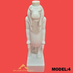 Porselen Eski Mısır Biblosu N4 Aslan Başlı Tanrıça Wadjet firavun heykeli Figürlü Porselen Biblo