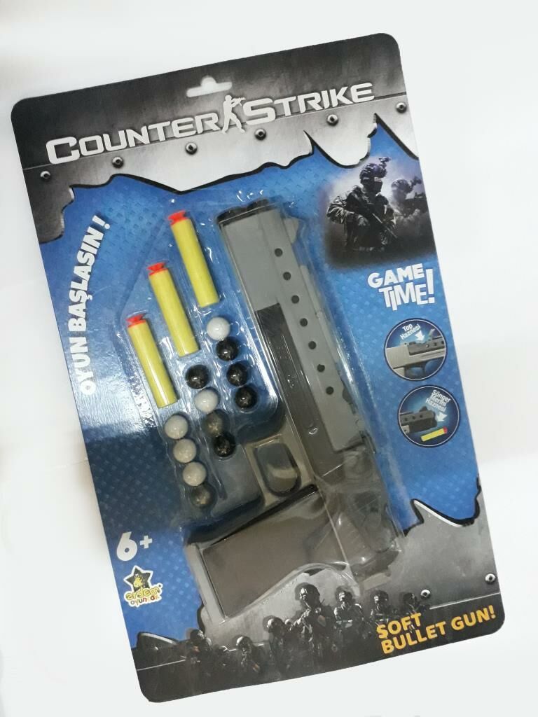 Boncuk Sünger Mermili CS-60 Oyuncak Tabancası Soft Bullet Gun