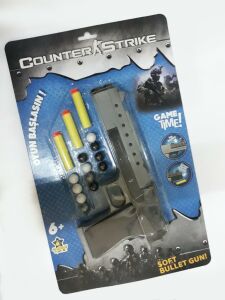 Boncuk Sünger Mermili CS-60 Oyuncak Tabancası Soft Bullet Gun