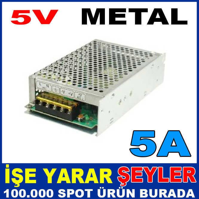 5V 5AMPER METAL KASA İÇ MEKAN LED ADAPTÖRÜ