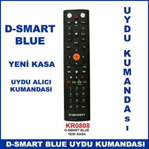 D-Smart Blue Yeni Kasa Uydu Alıcı Kumandası KR0808 - Uydu Cihazı Kumandası