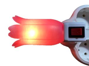 West Light Çok Renkli Çiçek Desenli Gece Lambası E14 Duy Tipi Günışığı Ampul