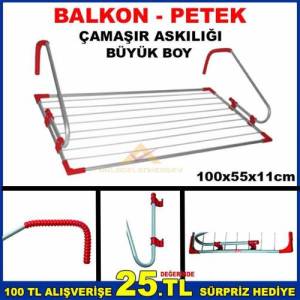 Büyük Boy Balkon Petek Çamaşır Kurutma Askılığı