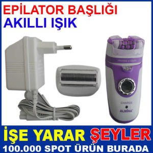 ŞARJ EDİLEBİLİR IŞIKLI ÇİFT BAŞLIKLI EPİLATÖR