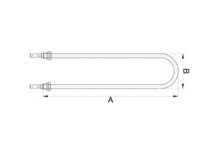 2500W Döküm Semaver Rezistansı Ø8.5mm Ci-Ni K076 Kaliteli Orjinal Paslanmaz Türk Malı Resistanz