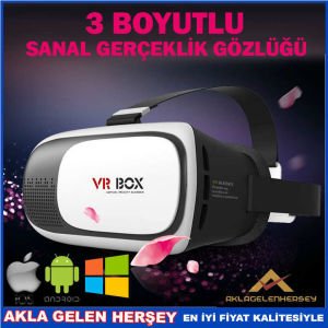 3 Boyutlu Sanal Gerçeklik Gözlüğü VR BOX 3 Boyutlu Oyunlarla 3 Boyutlu Film İzlemenin En Gerçek Yolu