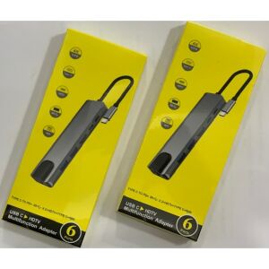 6 in1 4K Type C USB 3.0 Hub HDMI Mac Book uyumlu RJ45