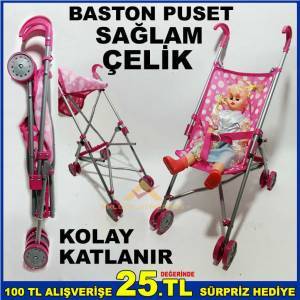 SAĞLAM ÇELİK BORULU OYUNCAK BEBEK BASTON PUSET