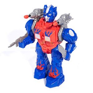 23cm Büyük Boy Hareketli ışıklı Sesli Mermi Fırlatan Oyuncak Robot Transformer Savaş Robotu