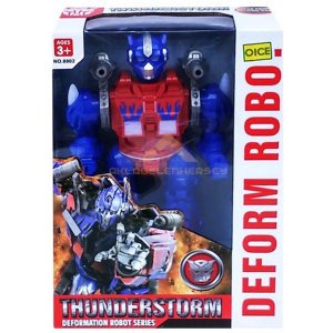 23cm Büyük Boy Hareketli ışıklı Sesli Mermi Fırlatan Oyuncak Robot Transformer Savaş Robotu