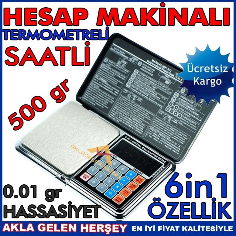 Ücretsiz Kargo HESAP MAKİNELİ, CEP TİPİ HASSAS DİGİTAL TARTI