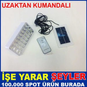 KENDİ ENERJİSİNİ KENDİ ÜRETEN ŞARJLI SOLAR LAMBA