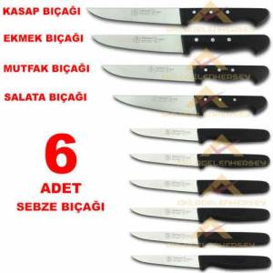 AHŞAP STAND ÖZEL TAKOZLU 10lu SET ORİJİNAL SÜRBİSA BIÇAKLARI PİMLİ ÖZEL ÜRETİM BIÇAK SETİ