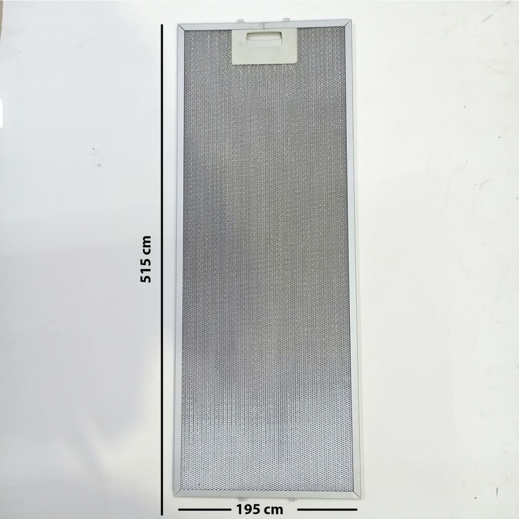 Davlumbaz 195mmx515mm Arka Ara 4,5 CM İki Tırnaklı Aspiratör Filtresi