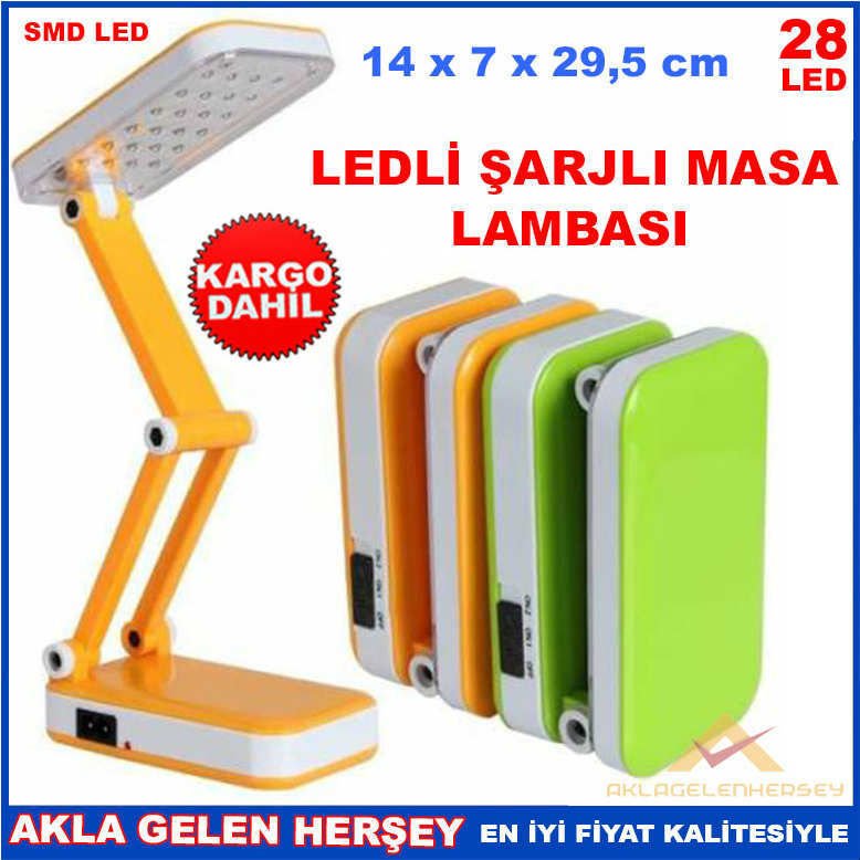 WATTON 28 LEDLİ TASARRUFLU ŞARJLI MASA LAMBASI-3