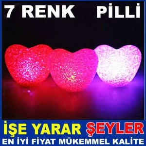 RENK DEĞİŞTİREN KALP MODEL ROMANTİK GECE LAMBASI