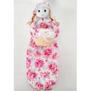 Kumaş Elbiseli Bebek Model Poşetlik Ve Mandallık