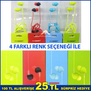 Mikrofonlu Kulaklık 120cm Kablo Uzunluğuna Sahip Şık Dizayn 4 Renk Seçenekli Ses Ayarlı Kulaklık