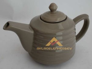 METAL SÜZGEÇLİ DEMLİK 12x11 CM SERAMİK ÇAY POT