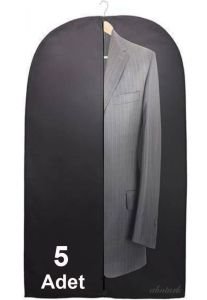 5 Adet Nonwoven 100x63 Nefes Alan Fermuarlı Takım Elbise Kılıfı Elbisenizi ilk günkü gibi Korur
