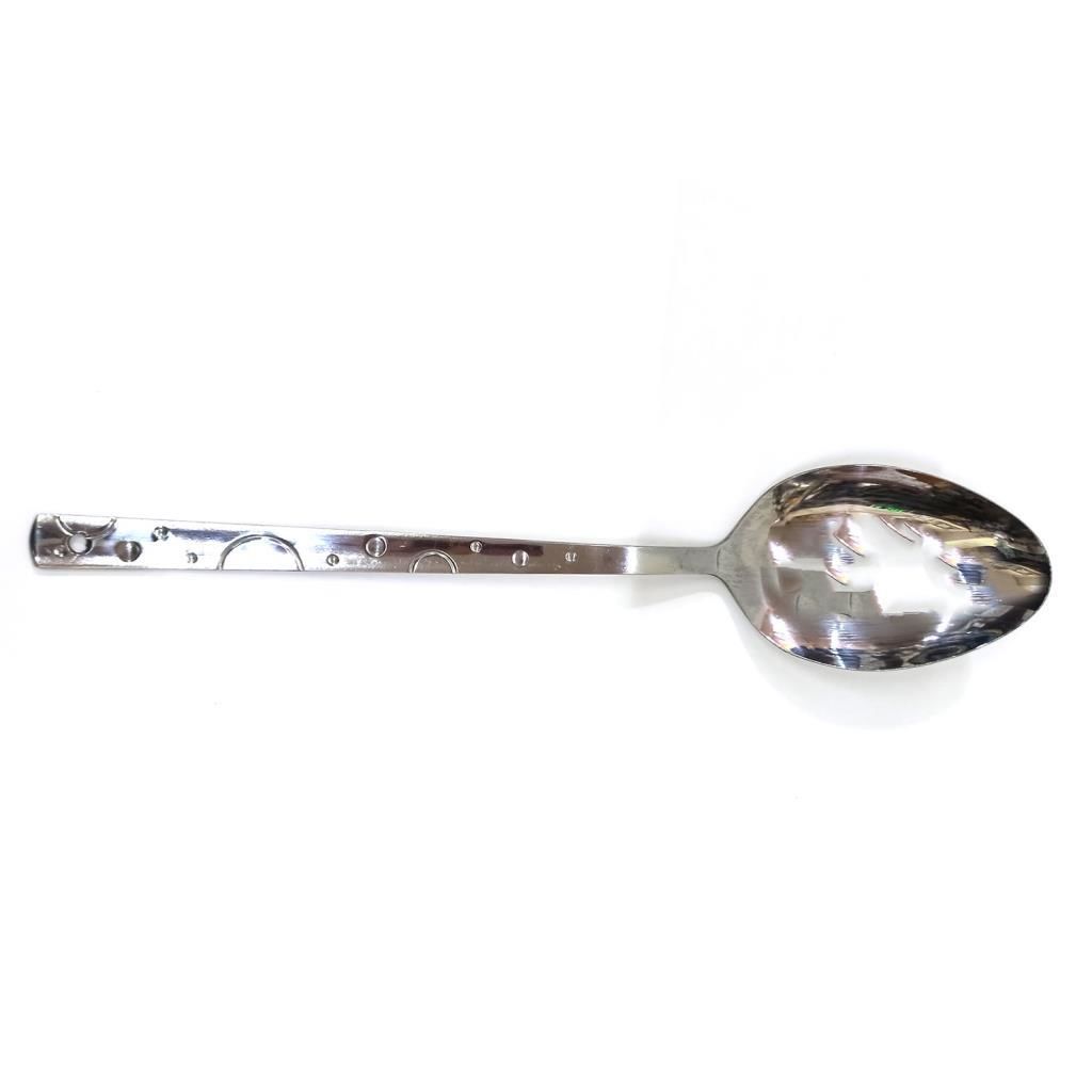 Anti Bakteriyel Paslanmaz Çelik Normal Servis Kaşığı 20 cm Sap Uzunluğu