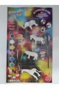 Bakbi Toys Bakbi Hayvanlar Alemi Yıkanabilir 3D Oyuncak Boyama Seti