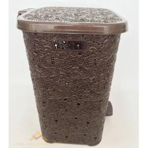 48x40 Pedallı Dantel Desen Kirli Çamaşır Sepeti