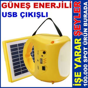 GÜNEŞ ENERJİLİ USB ÇIKIŞLI AYDINLATMA SİSTEMİ