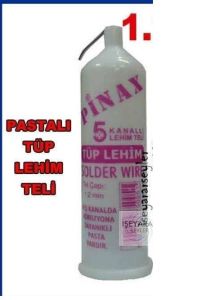 PİNAX 1.2mm Tel kalınlığı 5 kanallı pastalı tüp lehim teli